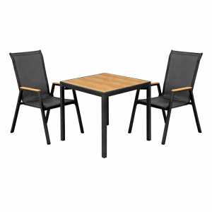 Krzesło ogrodowe MALTA 2 sztuki czarny